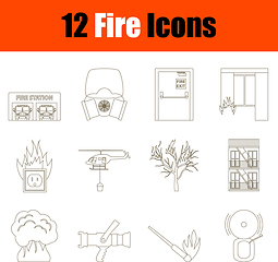 Image showing Fire Icon Set