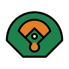 Image showing Baseball Field Aerial View Icon