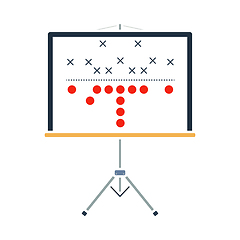 Image showing American Football Game Plan Stand Icon