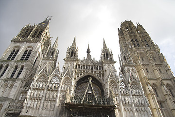 Image showing Cathedral in Rouen - monochrome feel