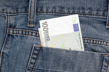 Image showing jeans and euro