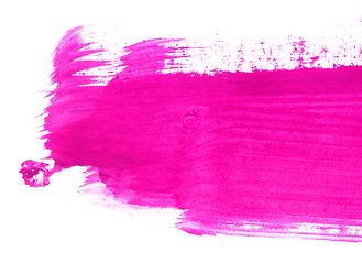 Image showing Pink hand drawn paint texture on white background