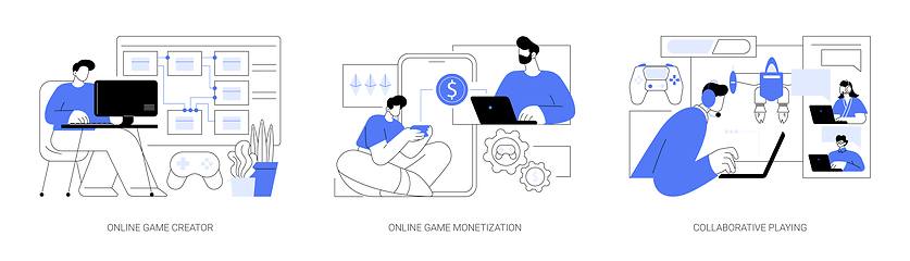 Image showing Game platform isolated cartoon vector illustrations se