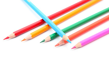 Image showing six color pencils