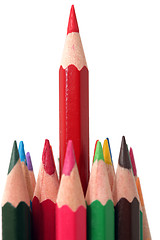 Image showing long red pencil