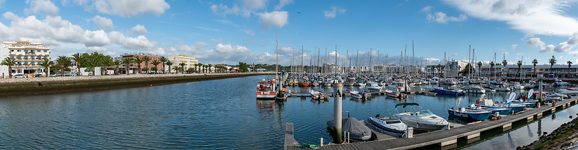 Image showing View of boats and yachts