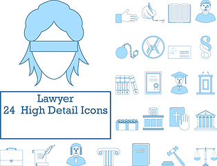 Image showing Lawyer Icon Set