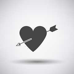 Image showing Pierced Heart By Arrow Icon