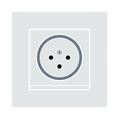 Image showing South Africa Electrical Socket Icon