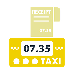 Image showing Taxi Meter With Receipt Icon