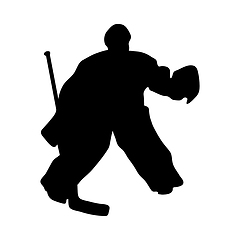 Image showing Hockey Player Silhouette