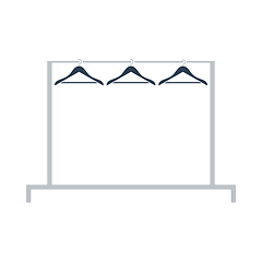 Image showing Clothing Rail With Hangers Icon