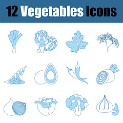 Image showing Vegetables Icon Set