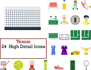 Image showing Tennis Icon Set