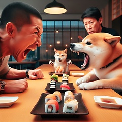 Image showing shiba inu dog customer is angry