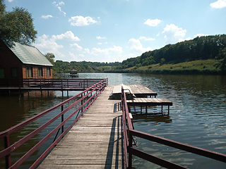 Image showing houses on the water