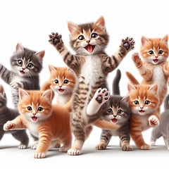 Image showing happy and playful cute kittens