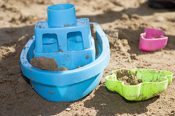 Image showing toys on the beach