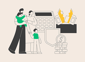 Image showing Anti-crisis family budget abstract concept vector illustration.