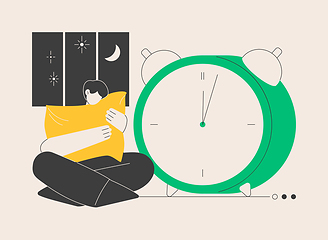 Image showing Sleep deprivation abstract concept vector illustration.