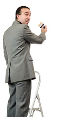 Image showing Painting Businessman