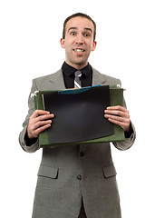 Image showing Busy Businessman