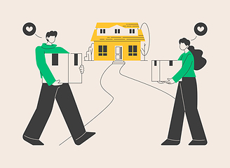 Image showing Cohabitation abstract concept vector illustration.