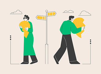 Image showing Separated person abstract concept vector illustration.