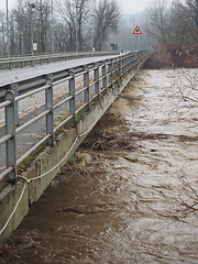 Image showing River Po flood in Turin