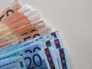 Image showing Euro (EUR) notes, European Union (EU) with copy space