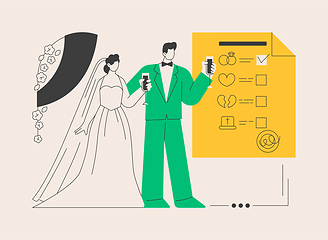 Image showing Marital status abstract concept vector illustration.