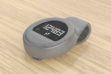 Image showing Grey clip-on fitness tracker