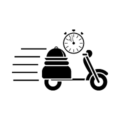 Image showing Restaurant Scooter Delivery Icon