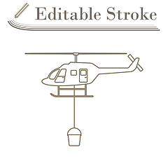 Image showing Fire Service Helicopter Icon