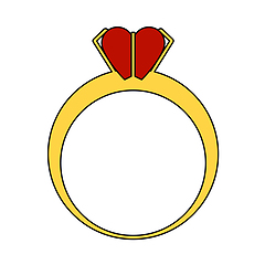 Image showing Valentine Heart Ring Icon
