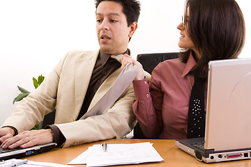 Image showing businesswoman harassment