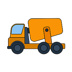 Image showing Icon Of Concrete Mixer Truck