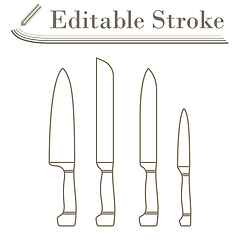 Image showing Kitchen Knife Set Icon