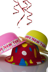 Image showing colorful new year hats