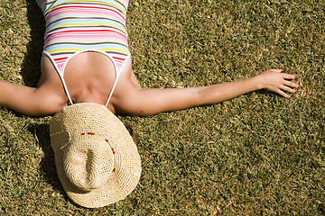 Image showing Relax on the grass