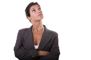 Image showing businesswoman thinking