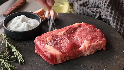 Image showing fresh raw beef steak 