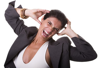 Image showing stressed businesswoman