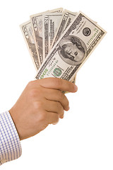 Image showing Dollar bills in the hand