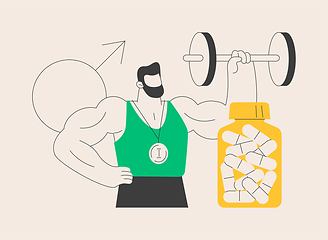 Image showing Anabolic steroids abstract concept vector illustration.