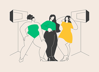 Image showing Plus size models abstract concept vector illustration.