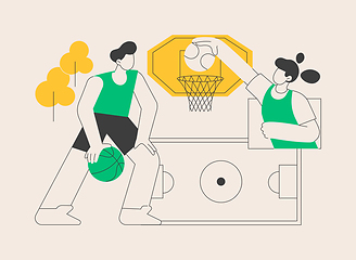 Image showing Basketball camp abstract concept vector illustration.