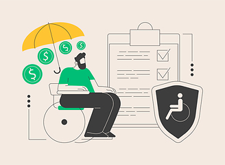 Image showing Disability insurance abstract concept vector illustration.