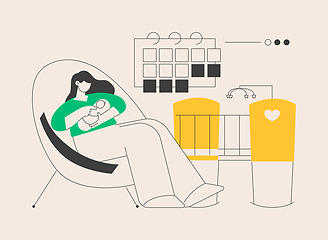 Image showing Maternity leave abstract concept vector illustration.