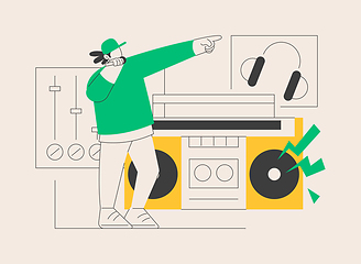Image showing Hip-hop music abstract concept vector illustration.